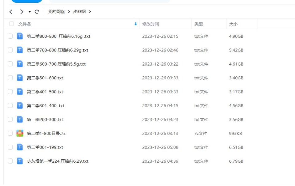 （已补）步非烟第一季224个 第二季001-900 注意看文章内容与文章图片-资源巴士