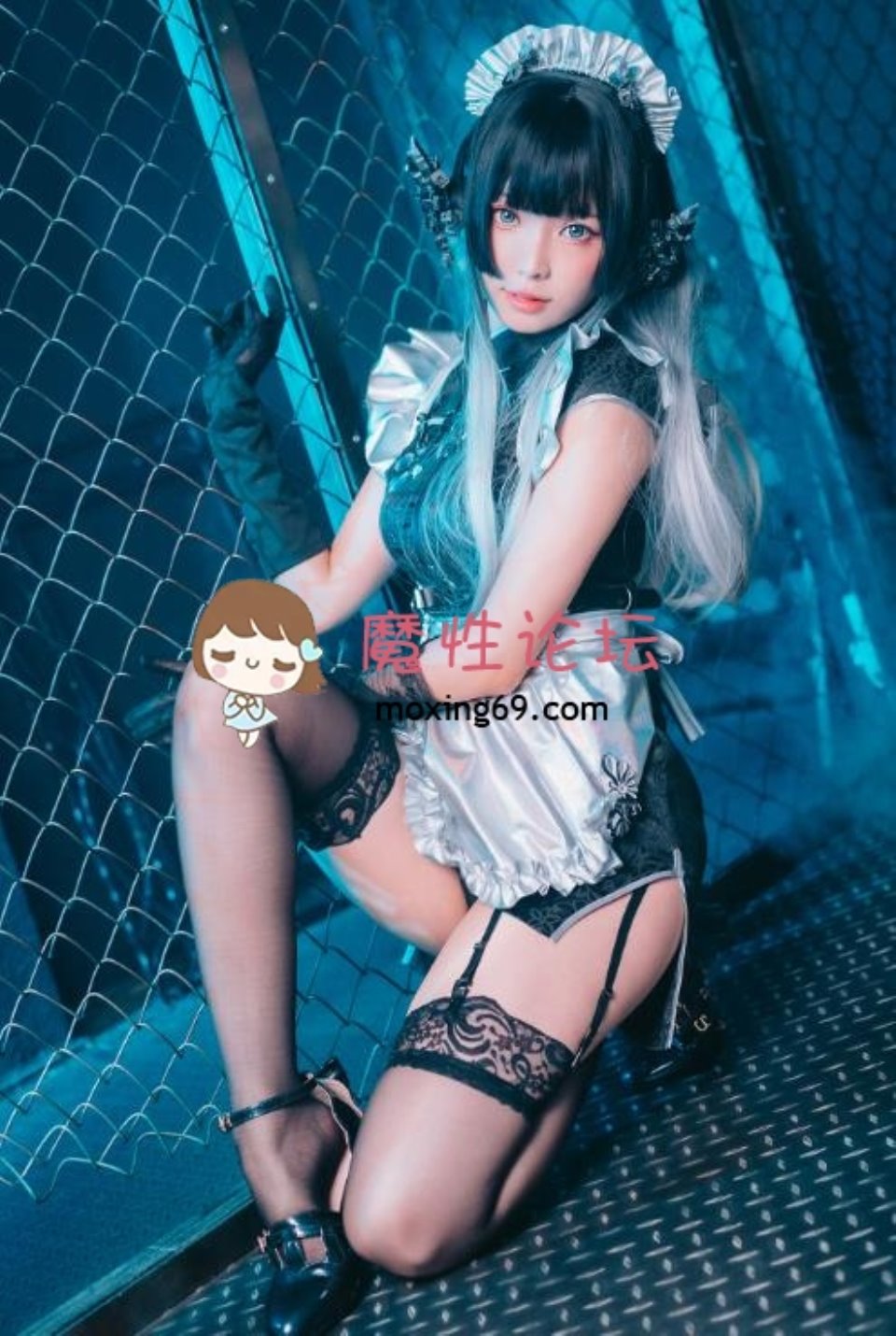 [cosplay] ElyEE子  賽博女僕 Melanite黑榴石 30P-102M 【百度云】