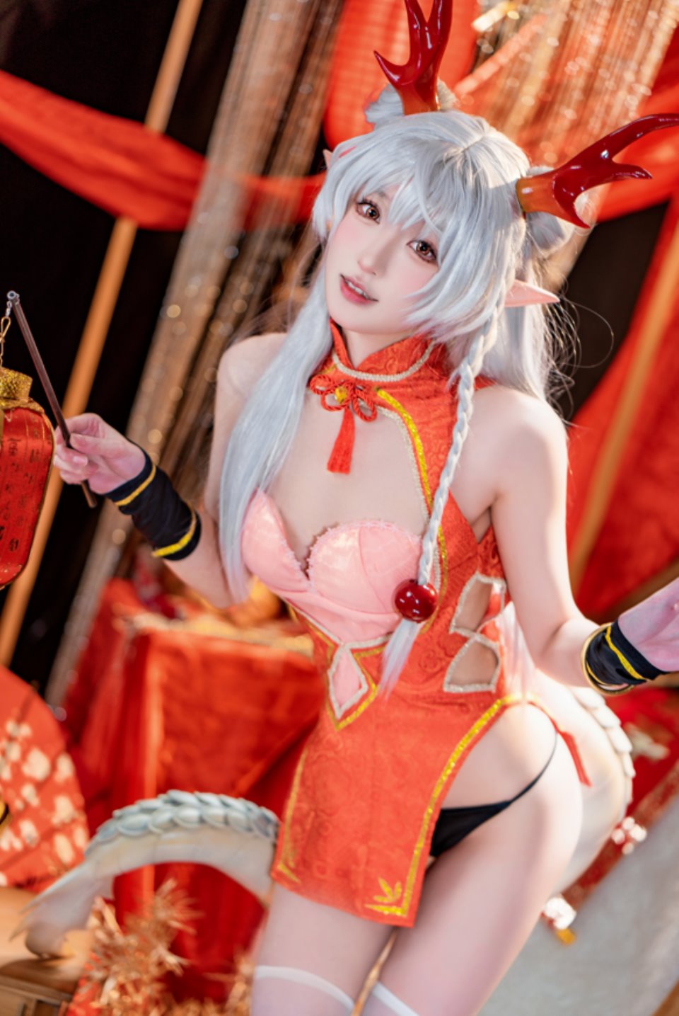 [国产coser] [转载搬运] 阿包也是兔娘 NO.084 新春贺图 龙妹 [45P1V+1.24GB][百度盘]