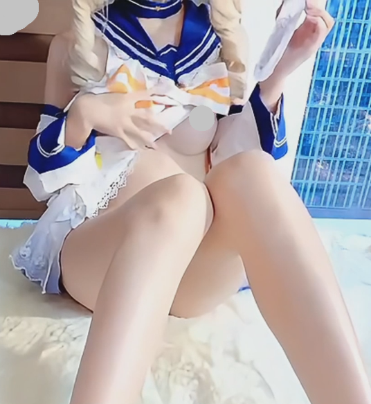 月色宝宝 短裙cos服 M腿 完美展示一线天 水晶棒插嫩逼1V500M百度盘