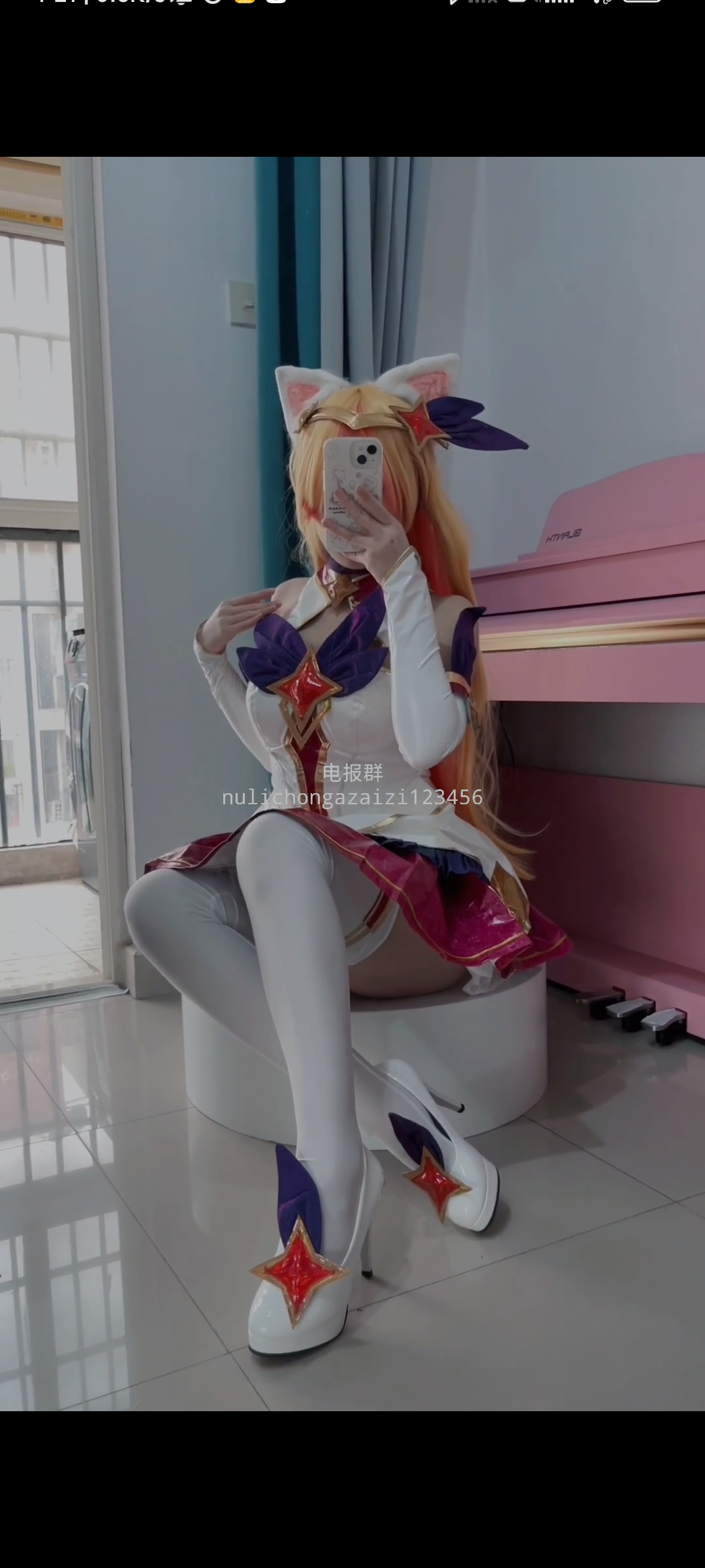 抖音小小苏 cos玛丽偶像服 足控 1v153m