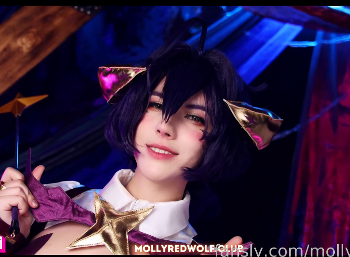 欧美极品cos女神-红狼莫莉（mollyredwolf）-新 柊舞缇娜的调教（1V,429M）