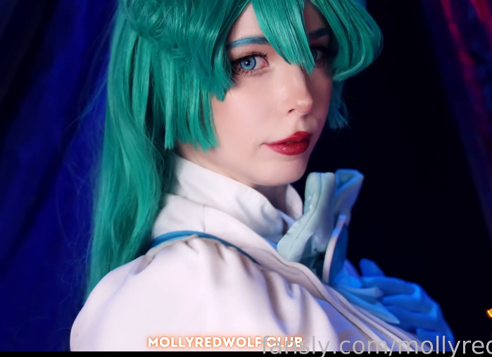 欧美极品cos女神-红狼莫莉（mollyredwolf）-新 柊舞缇娜的调教（1V,429M）
