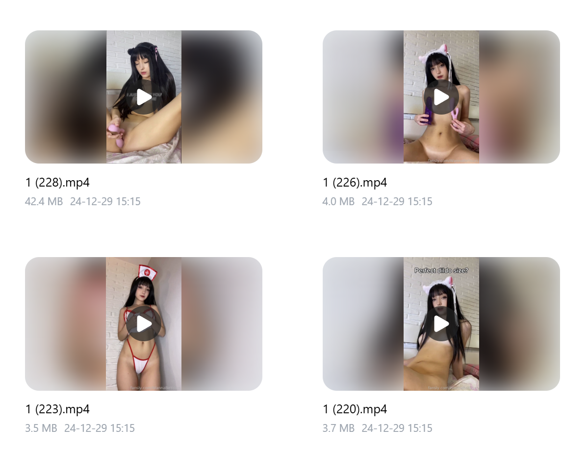 高颜值萝莉 24G合集WannaBeYours(以前叫marthafeet)[384v 414p 24g pikpak]