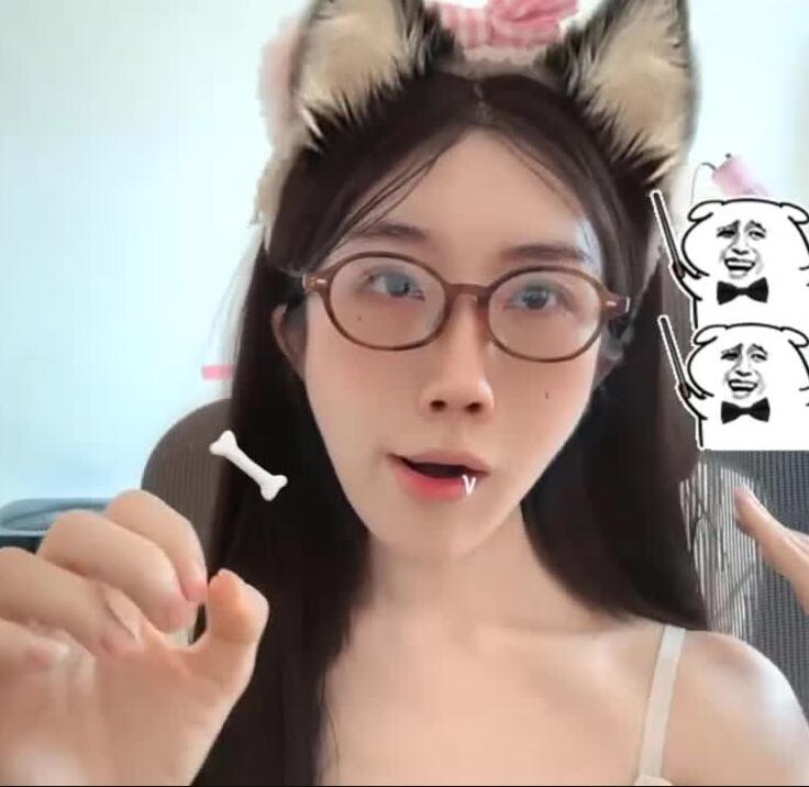 【秋水ASMR】兽耳眼镜娘の近距离怼脸kqy+口水画