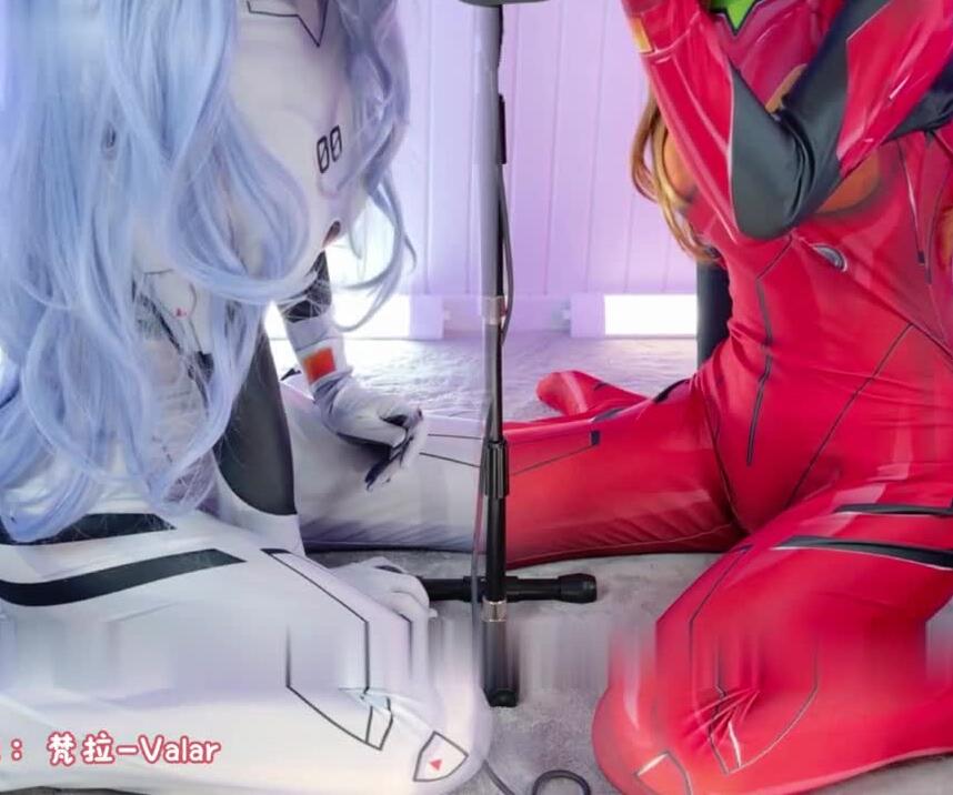 梵拉 3月会限 EVA 明日香绫波丽战斗服 双人舔耳口腔音