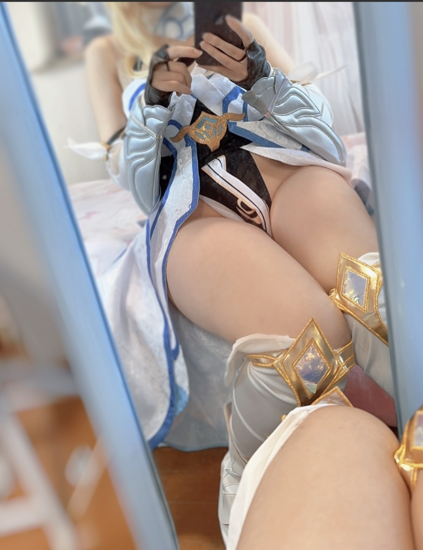 自购.魔王てゃん原神荧妹，脱下巴尼服装的萤，cos[61P-2V]