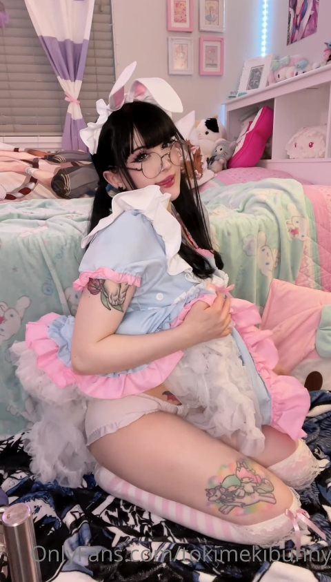 欧美coser小姐姐 Tokimekibunny爱丽丝兔子玩炮机
