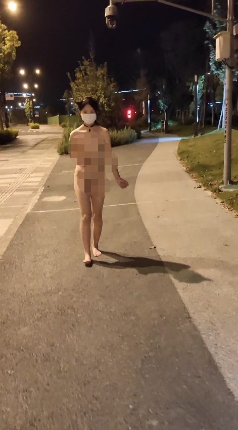 成都双流户外高价定制任务【Fxxc77】全裸小母狗乳夹电动道具夜行路边自慰(2V)